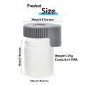 Plastic&Glass Light-Up LED Air Tight Storage Magnifying Jar Viewing Container 155 ML Multi-Use Plastic Pill Box Bottle